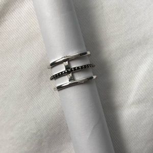 Silver And Black Ring